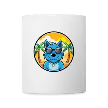 Bleu De Gascogne Hunderasse Cartoon Sonnenbrille Strand - Tasse - Weiß - Vorne