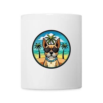 Braque Du Bourbonnais Hunderasse Cartoon Sonnenbrille - Tasse - Weiß - Vorne