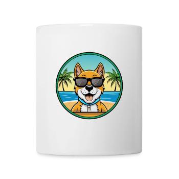 Cao da Serra de Aires Hunderasse Cartoon Sonnenbrille - Tasse - Weiß - Vorne
