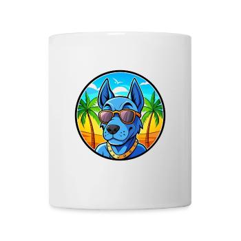 Lunettes de soleil de dessin animé Blue Thai Ridgeback Dog Breed - Mug blanc - blanc - Devant