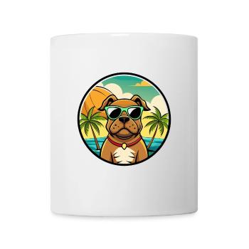 Boerboel Dog Breed Cartoon Sunglasses Beach - Mug - white - Front