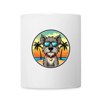 Bouvier Des Flandres Hunderasse Cartoon Sonnenbrille - Tasse - Weiß - Vorne