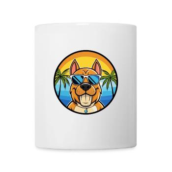 Kanarische Warren Hound Hunderasse Cartoon Sonnenbrille - Tasse - Weiß - Vorne