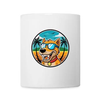 Bruno Jura Hound Hunderasse Cartoon Sonnenbrille Strand - Tasse - Weiß - Vorne