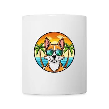Chilean Fox Terrier Dog Breed Cartoon Sunglasses - Mug - white - Front