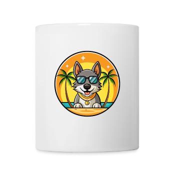 Lunettes de soleil tchécoslovaques Vlcak Dog Breed Cartoon - Mug blanc - blanc - Devant