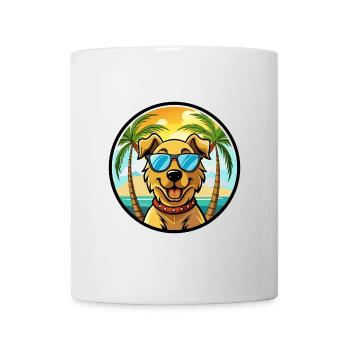 Chesapeake Bay Retriever Dog Breed Cartoon Beach - Mug - white - Front