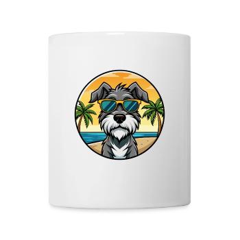 Deutscher Wachtelhund Hunderasse Cartoon Sonnenbrille - Tasse - Weiß - Vorne