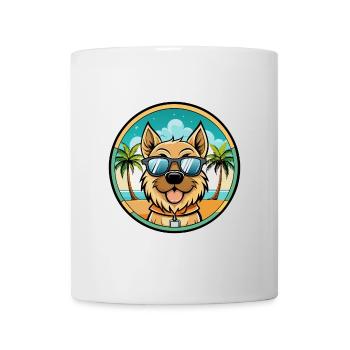 Bolognese Dog Breed Cartoon Sunglasses Beach - Mug - white - Front