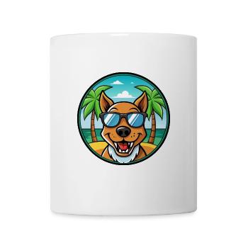 Drever Hunderasse Cartoon Sonnenbrille Strand - Tasse - Weiß - Vorne
