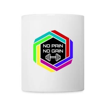 No Pain No Gain - Fitness, décalcomanie - Mug blanc - blanc - Devant