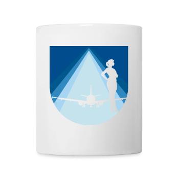 Stewardess Flugzeug Airline - Tasse - Weiß - Vorne