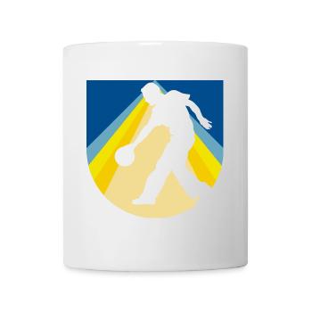 Bowling Pin Kugel - Tasse - Weiß - Vorne
