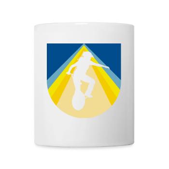 Pédale de cirque monocycle - Mug blanc - blanc - Devant