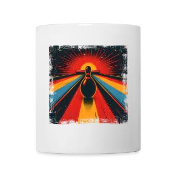 Bowling im Vintage Stil - Tasse - Weiß - Vorne