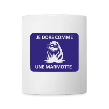 Je dors comme une marmotte - Mug blanc - blanc - Devant