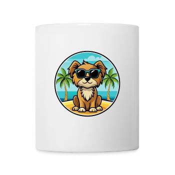 Englische Spielzeug Spaniel Hund Rasse Cartoon Sonnenbrille - Tasse - Weiß - Vorne
