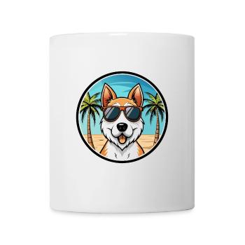 Foxterrier Smooth Dog Rasse Cartoon Sonnenbrille - Tasse - Weiß - Vorne