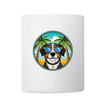 Entlebucher Sennenhund Rasse Cartoon Sonnenbrille - Tasse - Weiß - Vorne