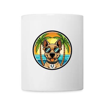 Deutscher Jagdterrier Hunderasse Cartoon Beach - Tasse - Weiß - Vorne