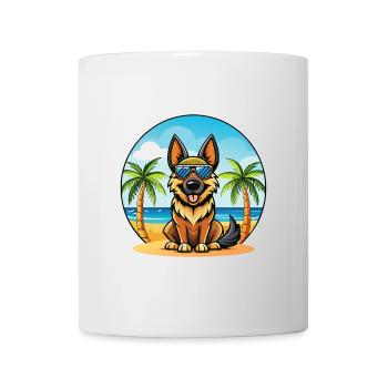 Deutsche Schafpudel Hunderasse Cartoon Sonnenbrille - Tasse - Weiß - Vorne