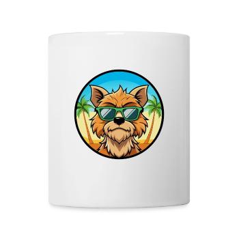 Griffon Bruxellois Hunderasse Cartoon Sonnenbrille - Tasse - Weiß - Vorne