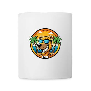 Hygen Hound Chien Race Dessin Animé Lunettes De Soleil Plage - Mug blanc - blanc - Devant