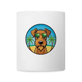 Irish Terrier Dog Breed Cartoon Sunglasses Beach - Mug - white - Front