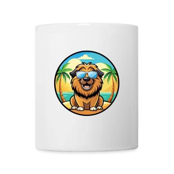 Leonberger Dog Breed Cartoon Sunglasses Beach - Mug - white - Front