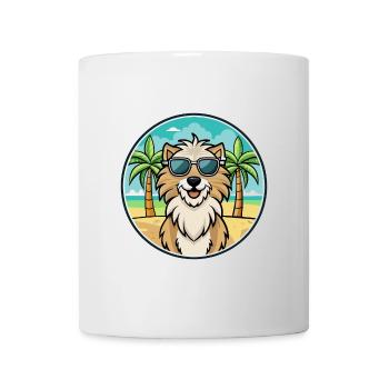 Kuchi Afghan Shepard Dog Breed Cartoon Sunglasses - Mug - white - Front