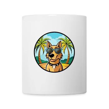 Jamthund Dog Breed Cartoon Sunglasses Beach - Mug - white - Front