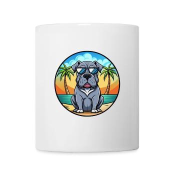 Neapolitanische Dogge Hunderasse Cartoon Sonnenbrille - Tasse - Weiß - Vorne
