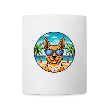 Lancashire Heeler Hunderasse Cartoon Sonnenbrille Strand - Tasse - Weiß - Vorne