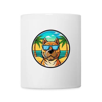 Perro De Presa Canario Hunderasse Cartoon Strand - Tasse - Weiß - Vorne