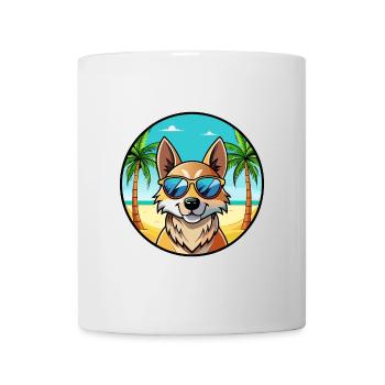 Slovensky Kopov Dog Breed Cartoon Sunglasses Beach - Mug - white - Front