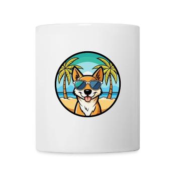 Perro De Presa Mallorquinische Hunderasse Cartoon Beach - Tasse - Weiß - Vorne