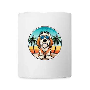 Petit Basset Griffon Vendeen Hunderasse Karikatur - Tasse - Weiß - Vorne