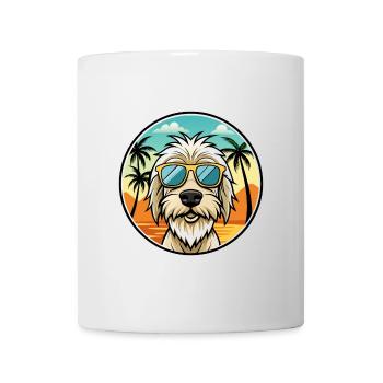 Spinone Italiano Dog Breed Cartoon Sunglass Beach - Mug - white - Front