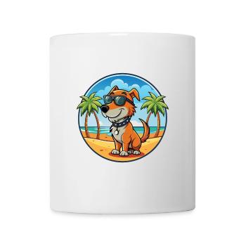 Polnische Jagdhund Hund Rasse Cartoon Sonnenbrille - Tasse - Weiß - Vorne