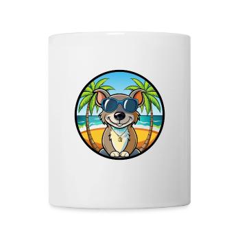 Ratonero Murciano Race Chien Dessin Animé Lunettes De Soleil Plage - Mug blanc - blanc - Devant