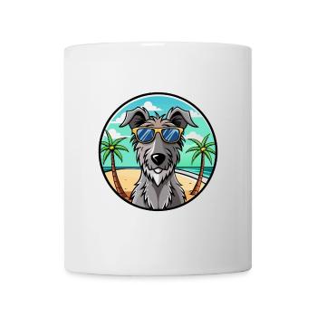 Scottish Deerhound Dog Breed Cartoon Sunglasses - Mug - white - Front