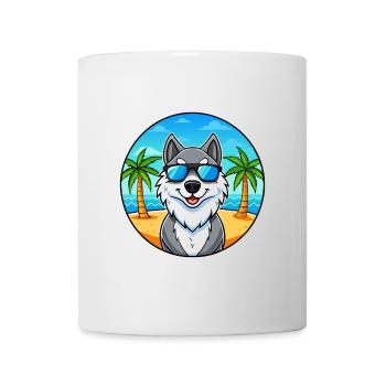 Lunettes de soleil Seppala Siberian Sleddog Breed Cartoon - Mug blanc - blanc - Devant