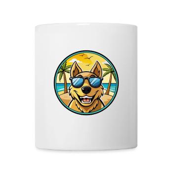 Sapsali Dog Breed Cartoon Sunglasses Beach - Mug - white - Front