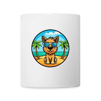 Tenterfield Terrier Hunderasse Cartoon Sonnenbrille - Tasse - Weiß - Vorne