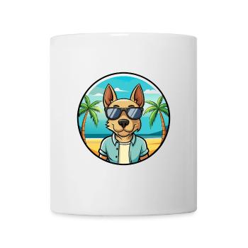 Thai Ridgeback Chien Race Dessin Animé Lunettes De Soleil Plage - Mug blanc - blanc - Devant