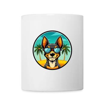 Spielzeug Manchester Terrier Hunderasse Cartoon Strand - Tasse - Weiß - Vorne