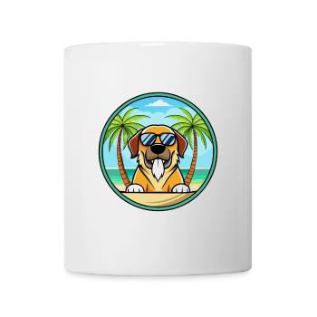 Spanish Mastiff Dog Breed Cartoon Sunglasses Beach - Mug - white - Front