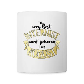 Internist Arzt Geburtstag August Geschenk lustig - Tasse - Weiß - Vorne