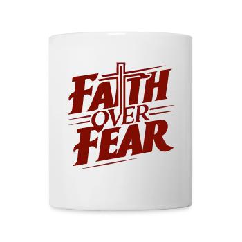 Faith Gives Courage Motif Print - Mug - white - Front