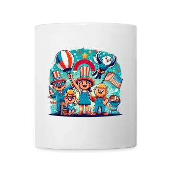 Conception personnalisée de la célébration du 4 juillet - Mug blanc - blanc - Devant